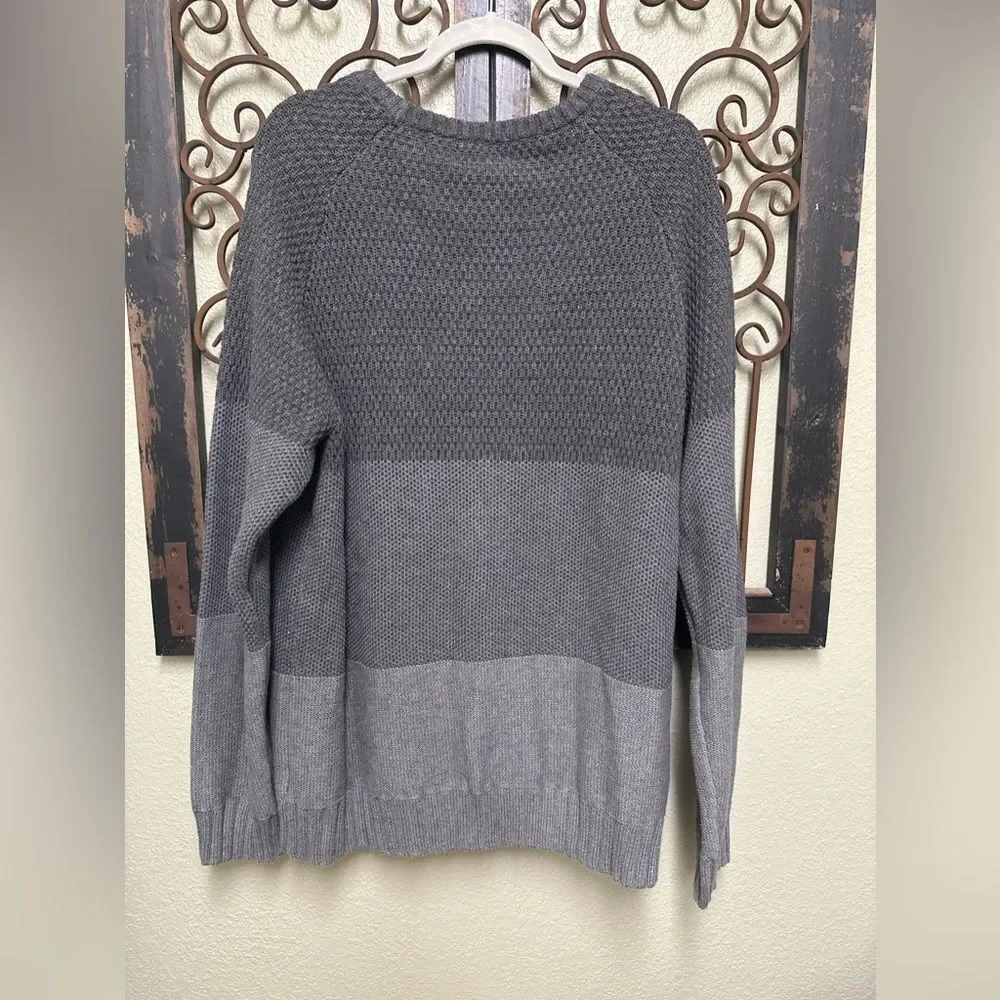 Calvin Klein grey block knit sweater